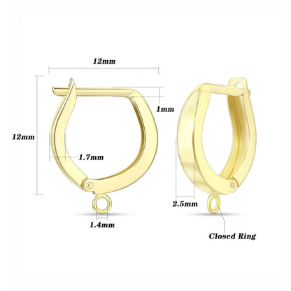 14K Gold Filled Earrings 12mm Horseshoe Huggie Earring