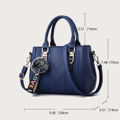 Embroidery Messenger Bags Women Leather Handbag