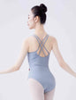 Women Double Camisole Ballet Leotards Black Gymnastic