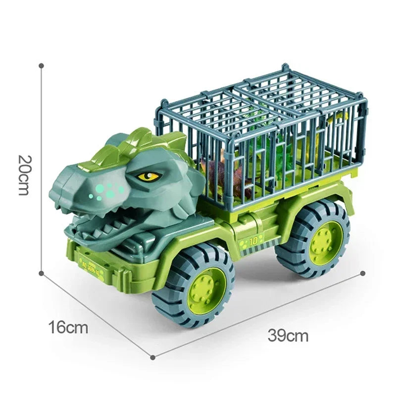 Boys Car Toys Dinosaur Truck Transport Carrier Vehicle Dino Animal