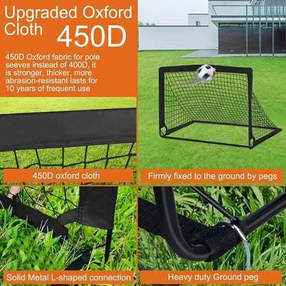 2pcs Soccer Goals for Backyard Set