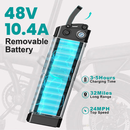 14-inch electric bike, easy to fold, adult commuter electric bike,