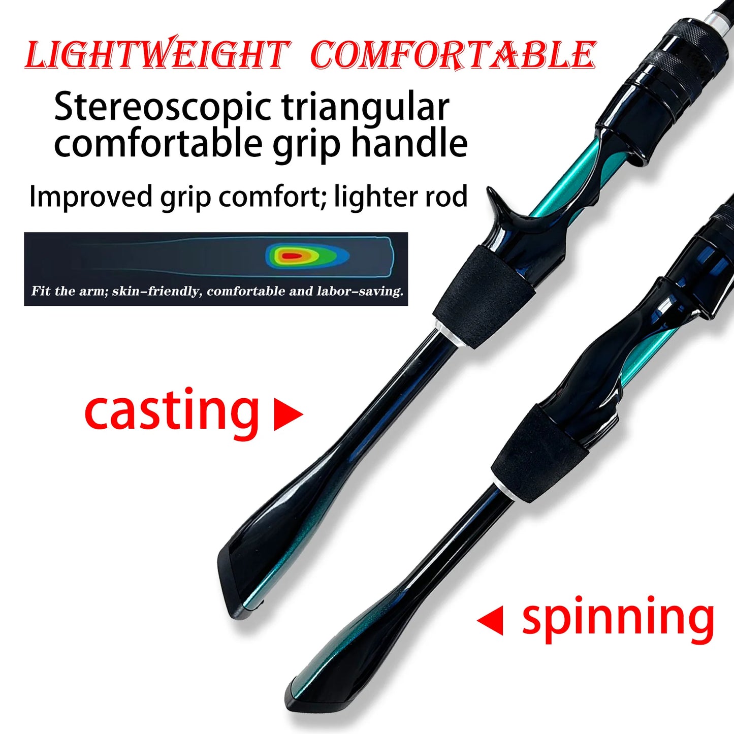 High-Carbon Fiber Ultra-Light and Ultra-Fast Adjustable Lure Rod 1.68m 1.8m 1.98m Solid Carbon Fiber Rod Tip Lightweight, Strong and Durable Quick Response Special-Shaped Handle Piano Paint Finish Korean Sic Ceramic Ring with