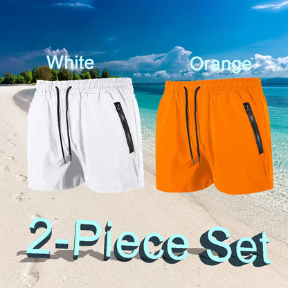 Men's Soild Color Swim Shorts Summer
