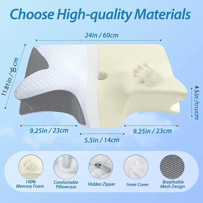 1pc Memory Foam Cervical Pillow,