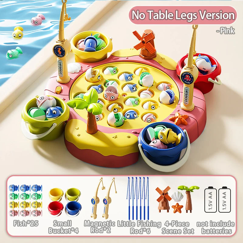 Magnetic Fishing Game - Educational Learning Toy with 2/6 Poles