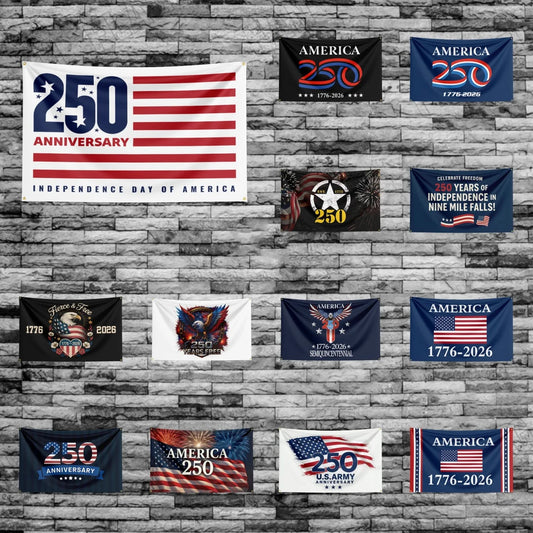 US 250th Anniversary 1776 2026 Semiquincentennial Flag, Independence