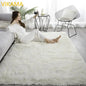 VIKAMA Simple Silk Wool Plush Carpet Bedroom Living Room Bed Blanket