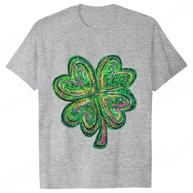 2025 St Patricks Day Shamrock Women T-Shirts