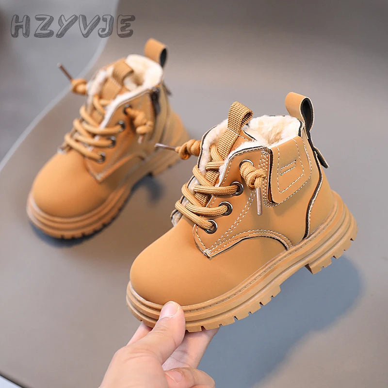 New Children's Fashion Boots Winter Thickened Boys Girls'
