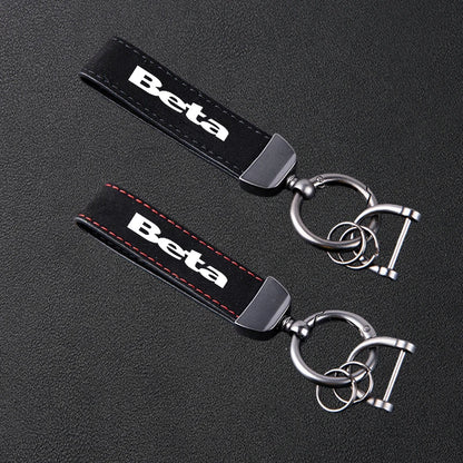 Motorcycle Leather Suede Keychain For Beta Evo 250 300 80