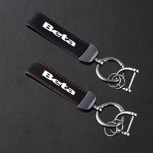 Motorcycle Leather Suede Keychain For Beta Evo 250 300 80