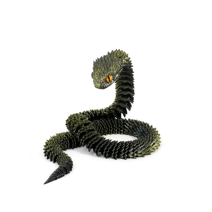 3D Printed Snake Decoration Colorful Model 3D