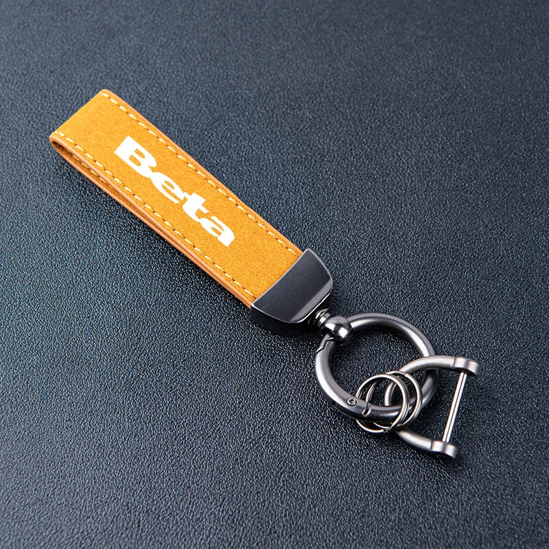 Motorcycle Leather Suede Keychain For Beta Evo 250 300 80