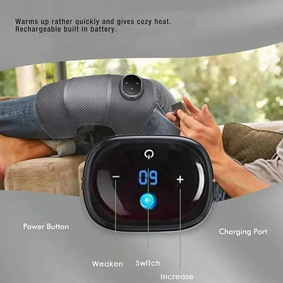Heated And Vibrating Knee Massage Pad,