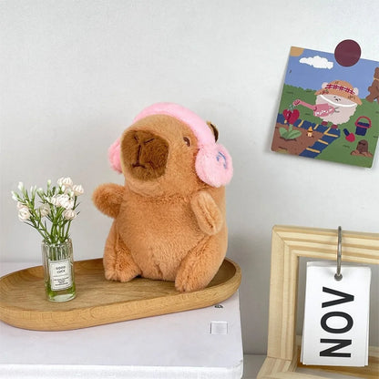 Cute Capybara Plush Toy Hoodie with Wings Simulation Doll