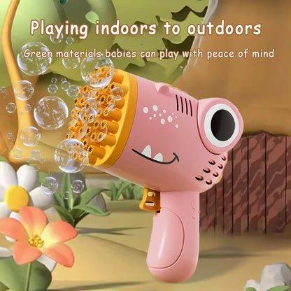 40 Hole Dinosaur Bubble Handheld Bubble Machine,