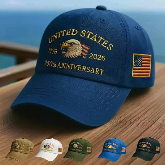 250th Anniversary Hat USA Patriotic Baseball Caps Eagle
