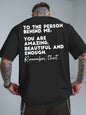 Summer Men's Back Print T-Shirt "The Person Behind Me..."