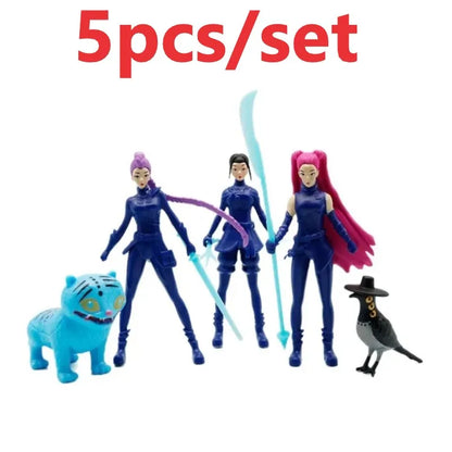 5pcs/Set Kpop Demon Hunters Figure Model Toy PVC Cartoon Gaming