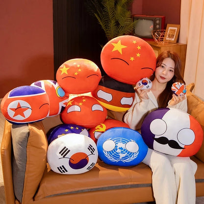 Hot  10/30/50cm Polandball Country Ball Toy Plush Pendant Plush Doll