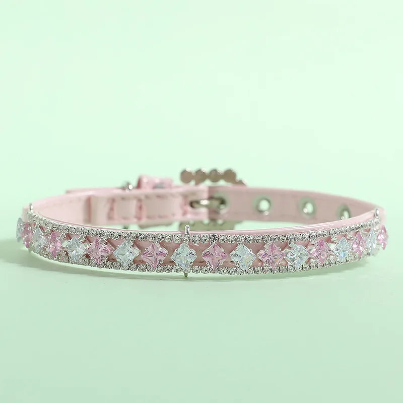 Luxury Cat Puppy Pearl Necklace Rhinestone Collar for Cats