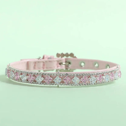 Luxury Cat Puppy Pearl Necklace Rhinestone Collar for Cats