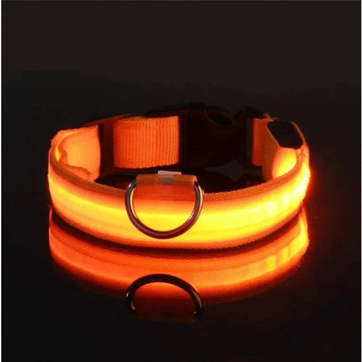 Light Up LED Pet Dog Collar Safety Night Walking Flashing Glow