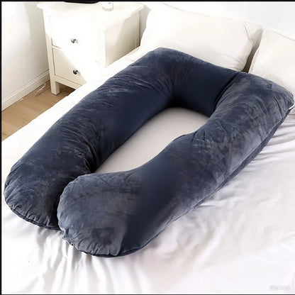 The velvet maternity pillow is soft to the touch