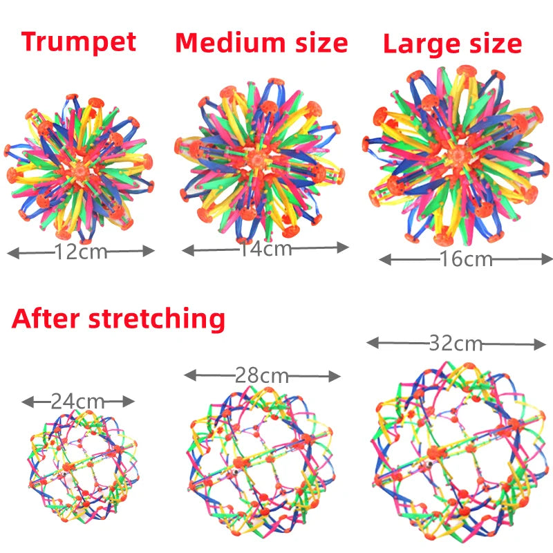 Children's magic telescopic ball outdoor flower ball