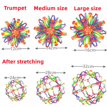 Children's magic telescopic ball outdoor flower ball