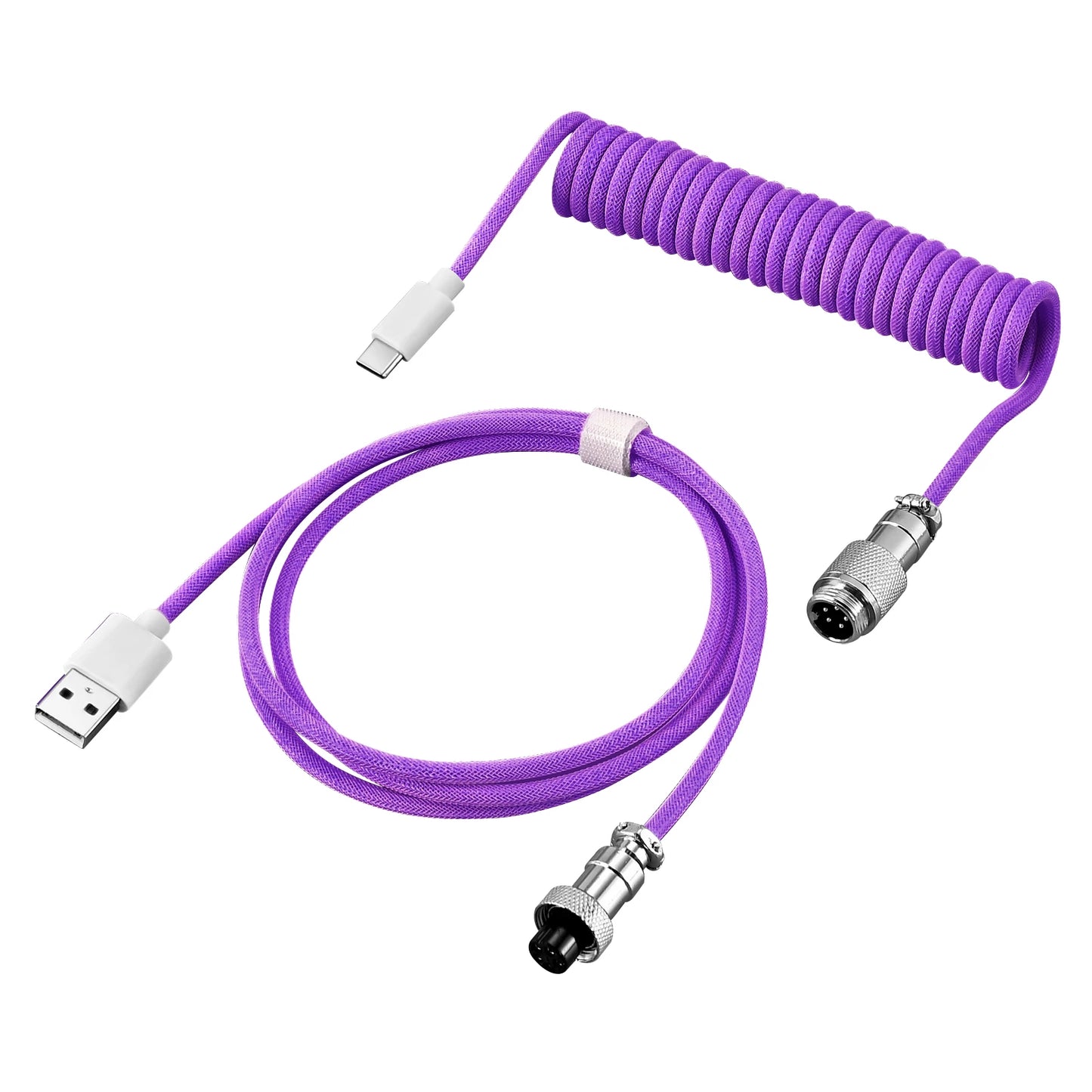 Coiled Keyboard Cable Type C To USB-A Mechanical Keyboard
