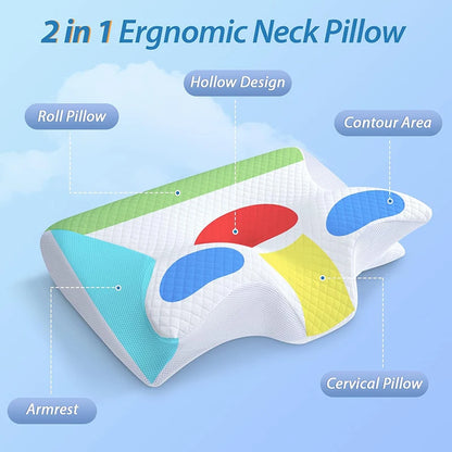 1pc Memory Foam Cervical Pillow,