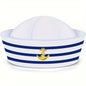 1/3/6 pieces of blue striped sailor hats, white striped sailor