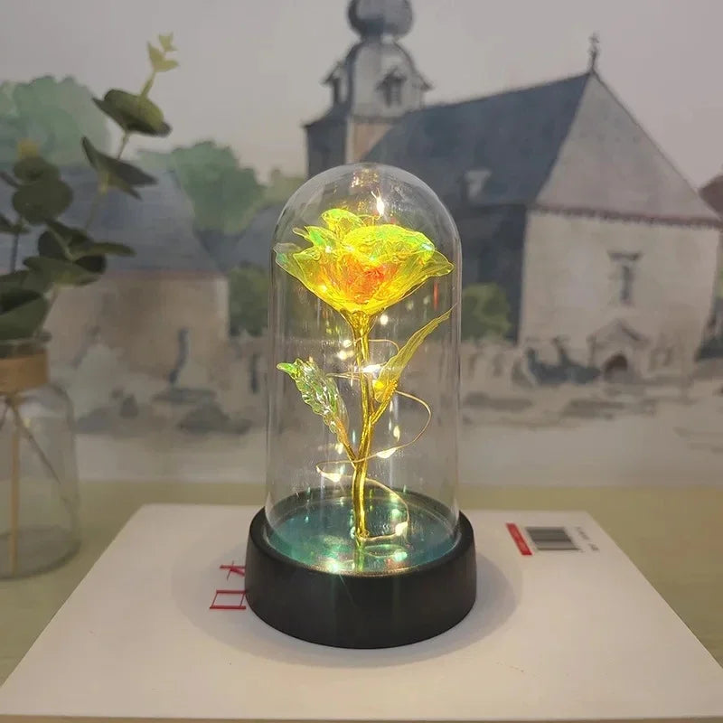 Rose Light Beautiful Realistic Looking Night Light Rose
