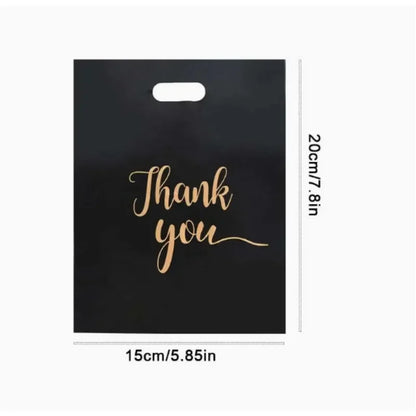 100PCS Thanksgiving Gift Bag Black Product Shopping Bag Candy