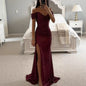 Casual Chic One-Shoulder Slit Dress Women's Fashion