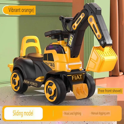 Children Excavator Digging Can Sit To Ride Roller Coasters