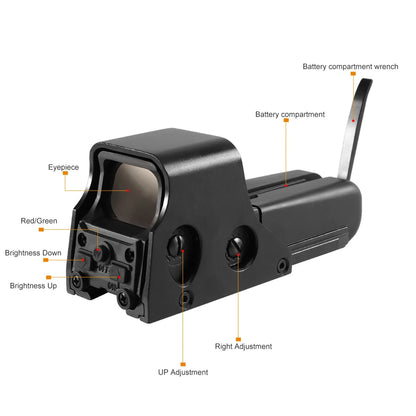 551 552 553 558 Red Green Dot Holographic Sight Scope