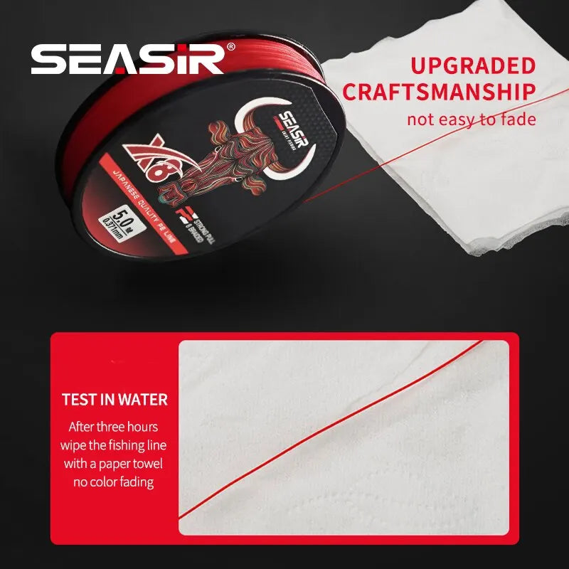 Seasir RedBull 8 Braided Pe Fishing Line 150M 0.8-5.0