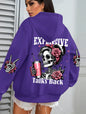 Expensive Talks Back Funny Printing Womens Hoodie Loose Multicolor