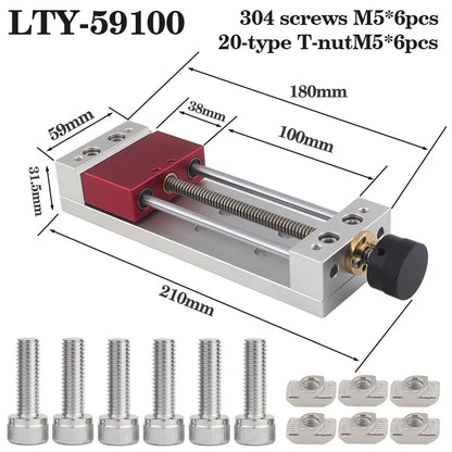 Precision Mini Vise Engraving Machine CNC Drilling Machine Small Welding Table All Aluminum Operation Manual Table Clamp