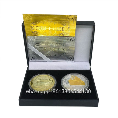Titanic Commemorative Gold\sliver Plated Coin Cruise Ship Coin -