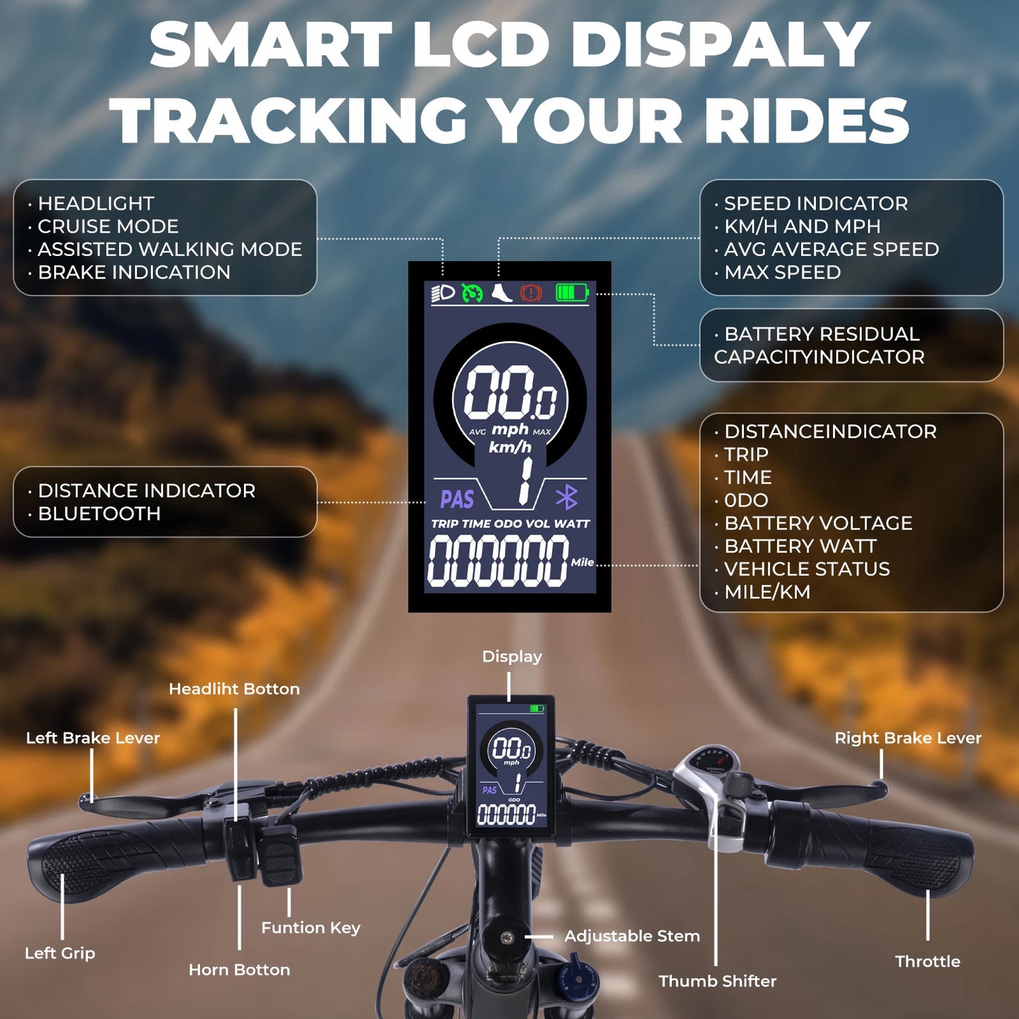 Electric Bike for Adults, 26" Electric Mountain Bike