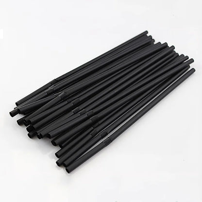 50-1000Pcs Drinking Straws Colorful & Black