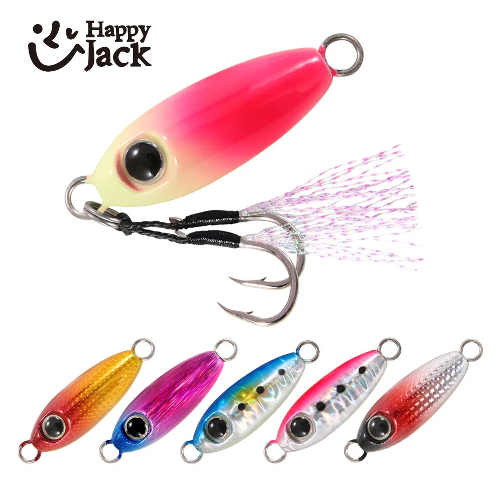 HappyJack Rockfishing Slow Drop Micro Cast Metal Jig 3.5G 5G 7G 10G 15G 20G