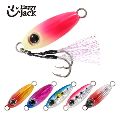 HappyJack Rockfishing Slow Drop Micro Cast Metal Jig 3.5G 5G 7G 10G 15G 20G