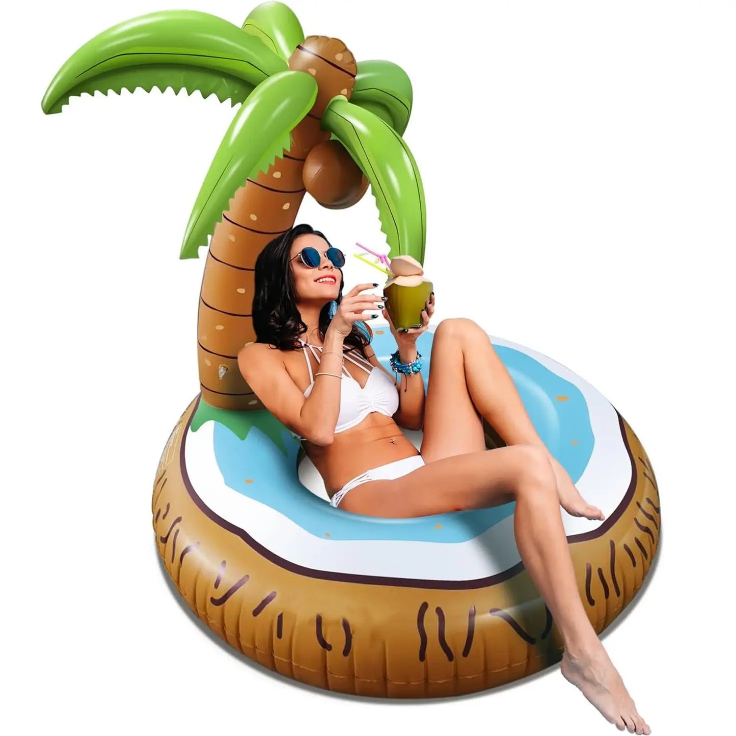 Inflatable Coconut Tree Air Mattresses Float Pool
