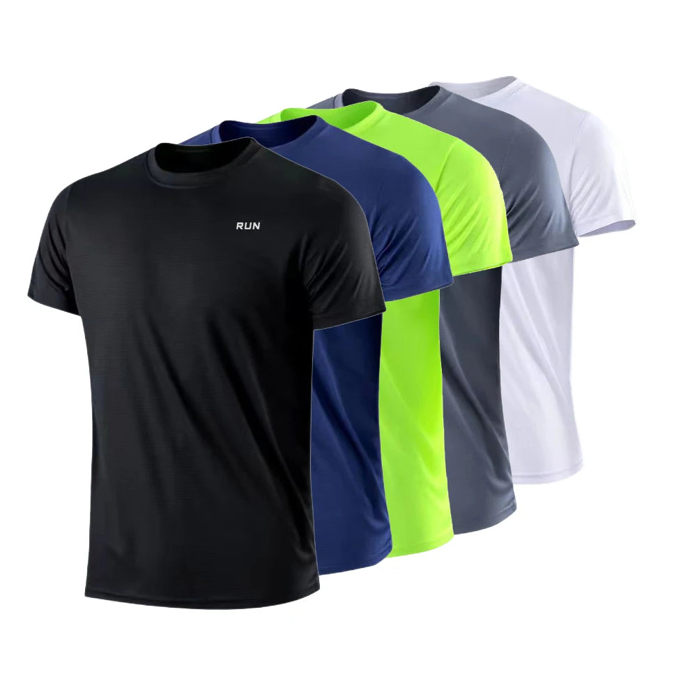 Men's Quick Dry Short Sleeve Gym Running Moisture Wicking
