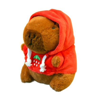 Cute Capybara Plush Toy Hoodie with Wings Simulation Doll